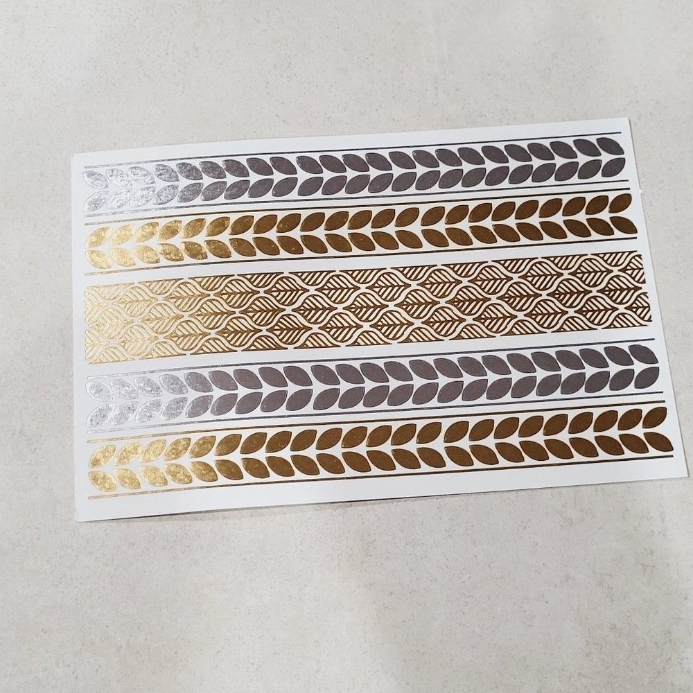 Flash Tattoo Metallic band wrap Temporary Tattoos